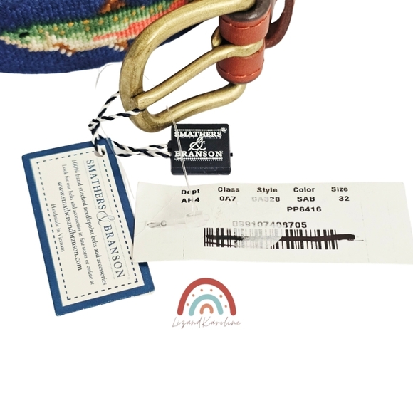 New! Smathers & Branson x J. Crew Fish Needlepoint Belt - Picture 16 of 16